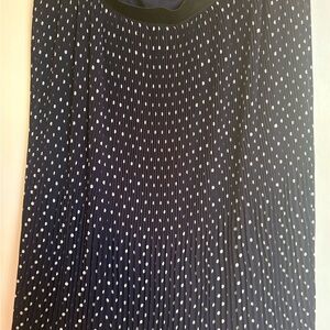 Sears Jaclyn Smith - Navy and White Polka Dot A-Line Skirt